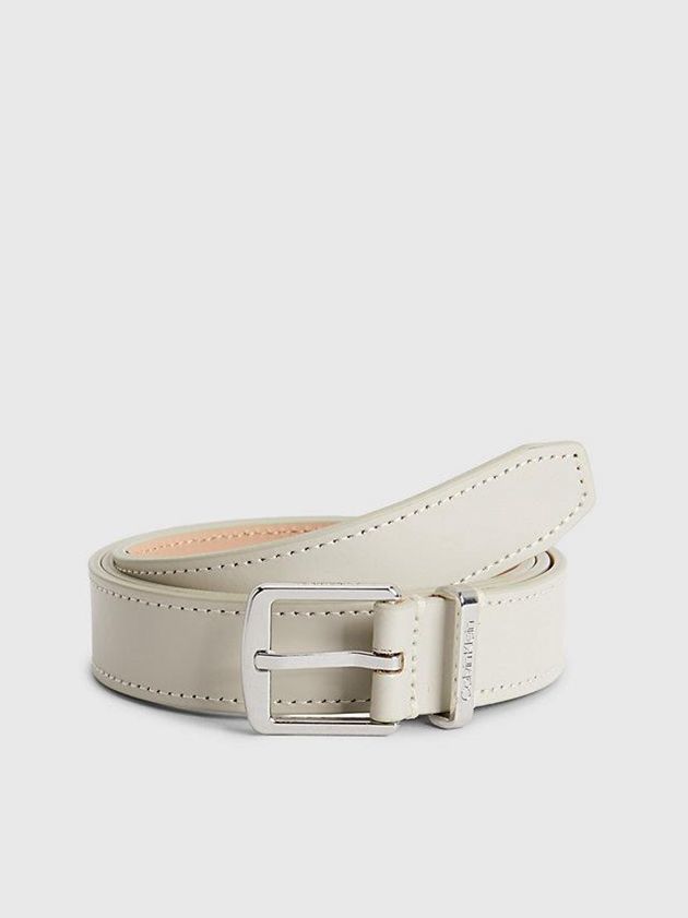 Calvin Klein USA Leather Womens Belt White 5870963-ER